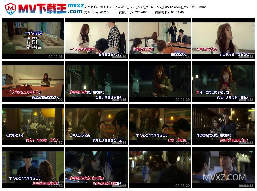 徐东煜-一个人走过_国语_流行_MEA00777